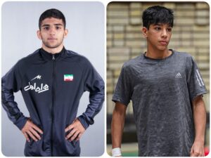 خاطری و طیبی در راه مسابقات نوجوانان جهان/ اهورا تا مرز ضربه پیش رفت؛ یاسین کشتی گرفت