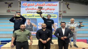 قائمشهر فاتح پیکارهای قهرمانی کشتی آزاد نونهالان مازندران